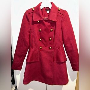 Red coat. New. Never been worn. Best offer